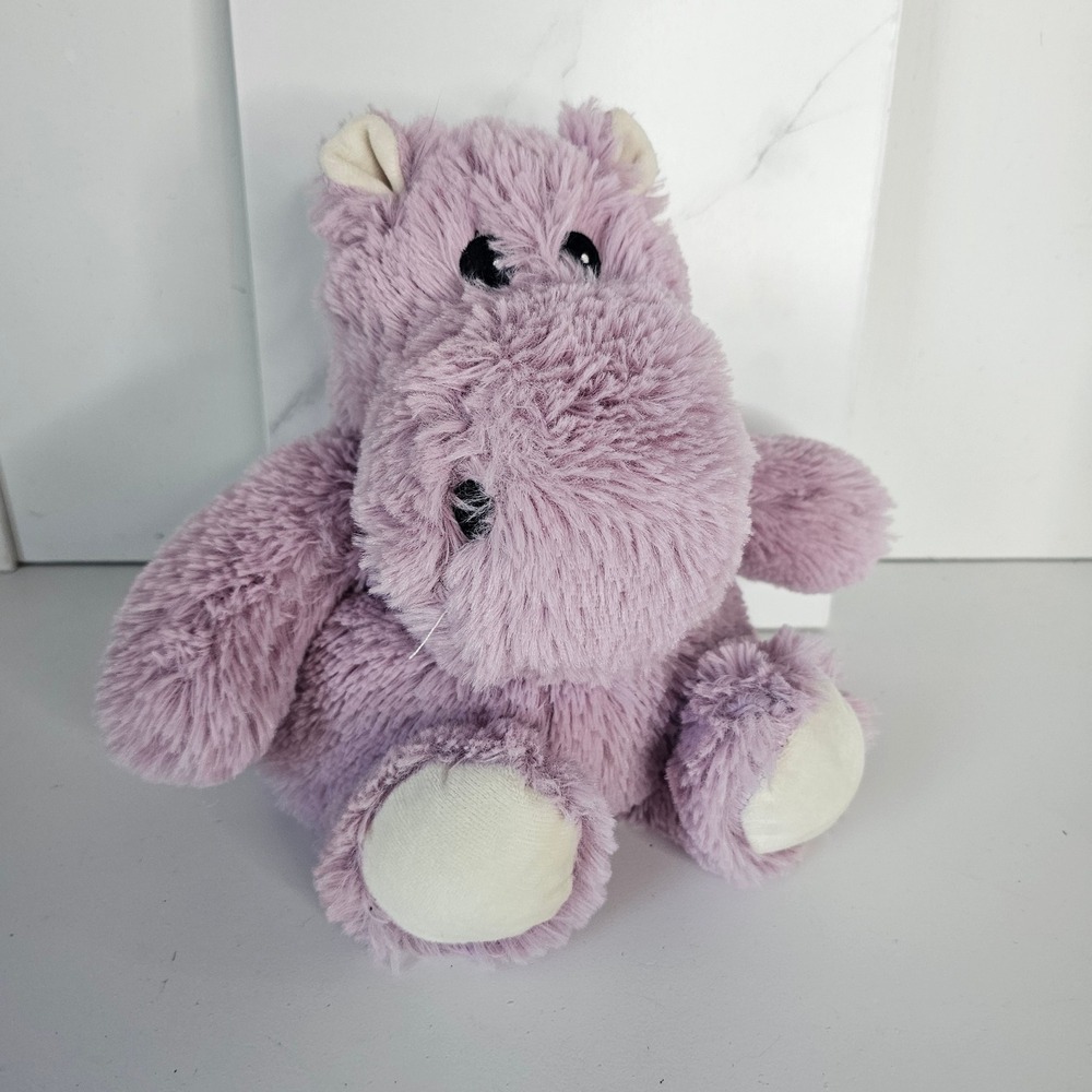 Warmies Lavender Hippo Plush Microwaveable Weighted‎ Purple Stuffed Animal 12 in